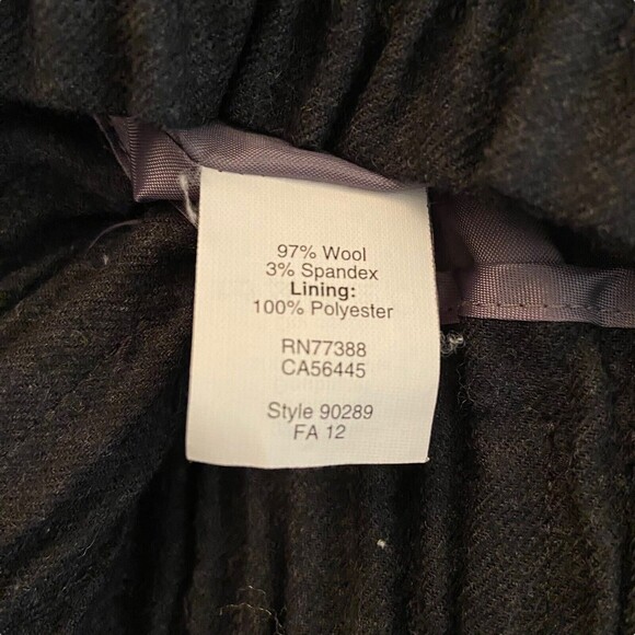 J Crew Skirt Size 0 Gray Short Pull On Pockets Wool Blend Workwear Paper Bag - Picture 7 of 7